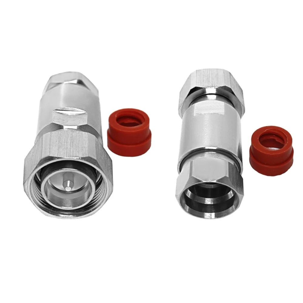 RF Coaxial Connector 4.3-10 Mini DIN Male RF Connector Clamp Screw Type for 1/2 Superflex Flexible Coaxial Cable