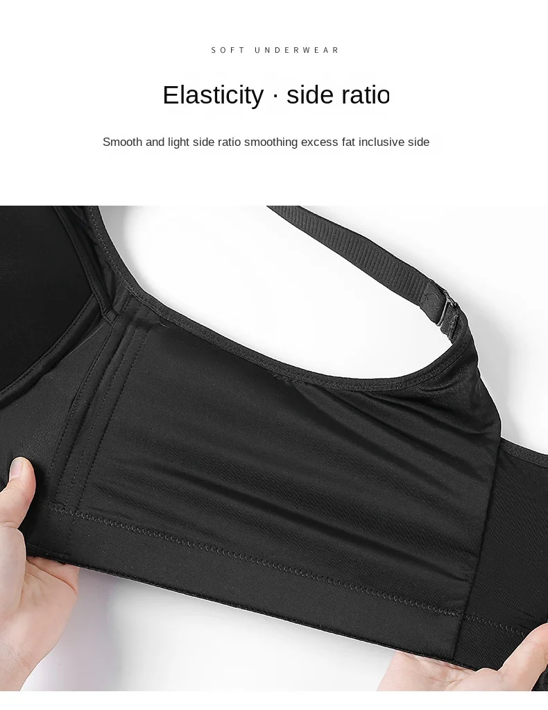 ZOYIAME New Hot Plus Size Women's Bra Seamless Wire Free Padded Underwear for Big Cup Woman Adjustable Push Up Back Support Bra