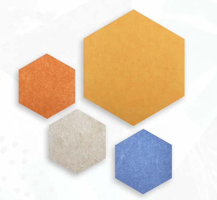 Decorative Soundproof Pet Panel Hexagon Shape Felt Acoustic Panels Polyester Acoustical Wall Panel
