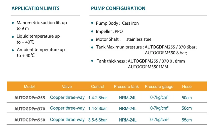GRANDFAR High Quality 220V 750W Electric Surface Water Pump Automatic Booster High Pressure OEM Customizable 42L/min 50m Head manufacture