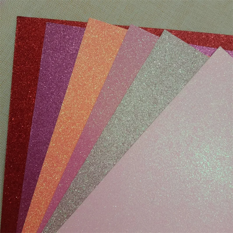 250g A4 One Side Diy Material Decoration Glitter Paper Sheet Color
