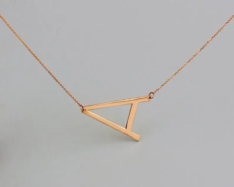 Alexis Rose Large Letter Necklace,Big 