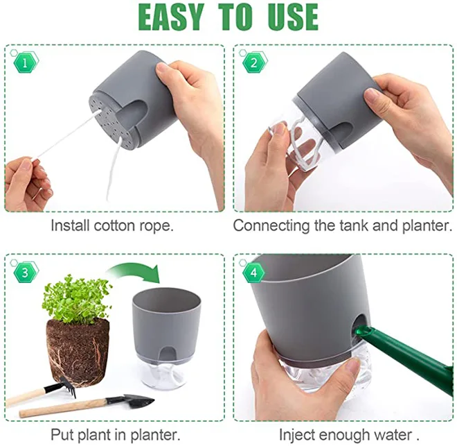 Wholesale 6 Inch Self Watering Pots - Automatic Flower Planters for Indoor  Plants, Perfect for Home & Garden Use
