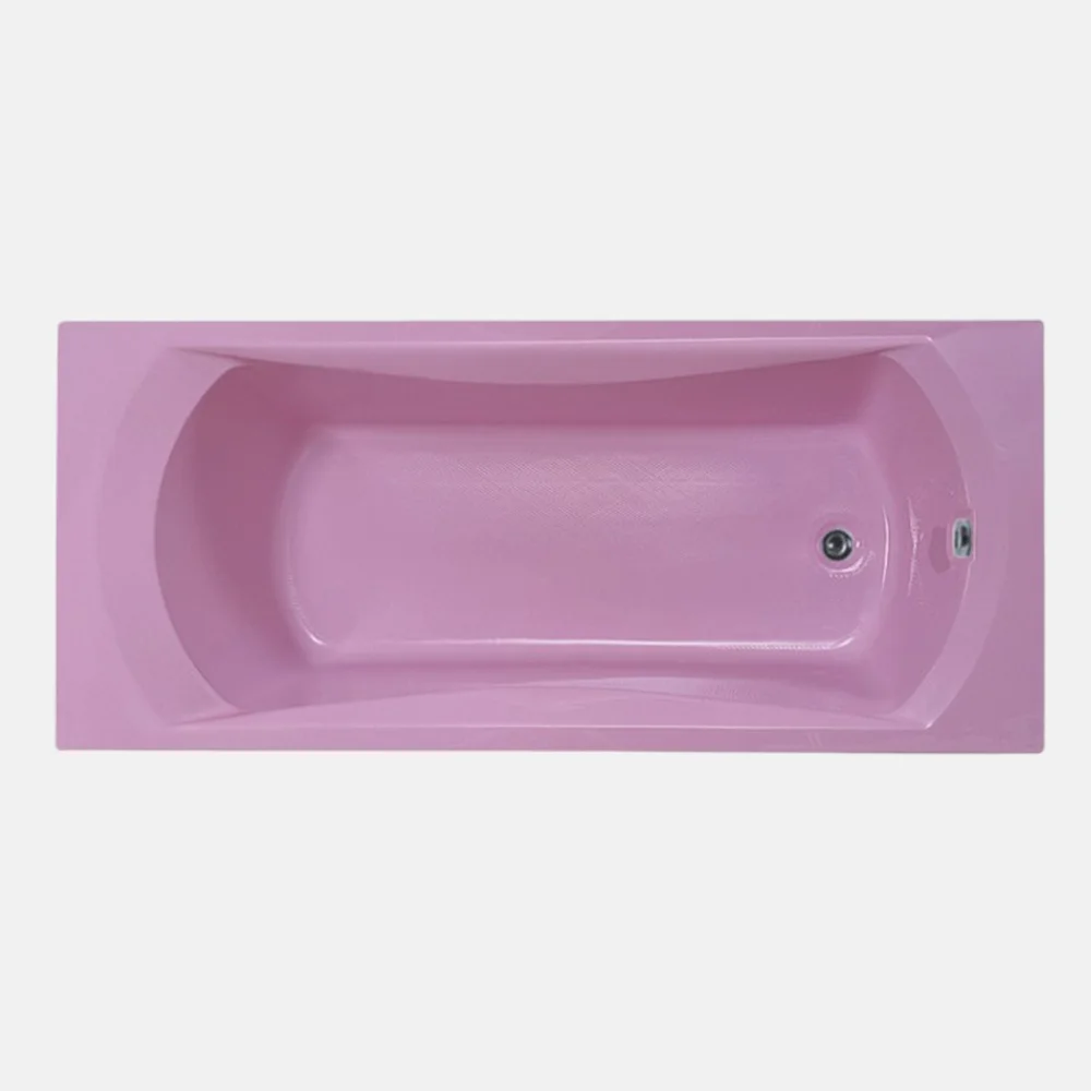 Classic Pink 45 Inch CUPC Deep Soaking Oval Bathtub Alone Solid Surface Center Drain Glossy White Adult Acrylic Freestanding Bat