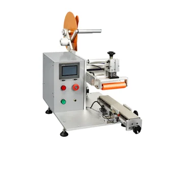 Small Automatic Flat Plane Top Labeling Machine Tabletop Canning Glass Jar Flat Cover Surface Label Applicator Labeling Machine