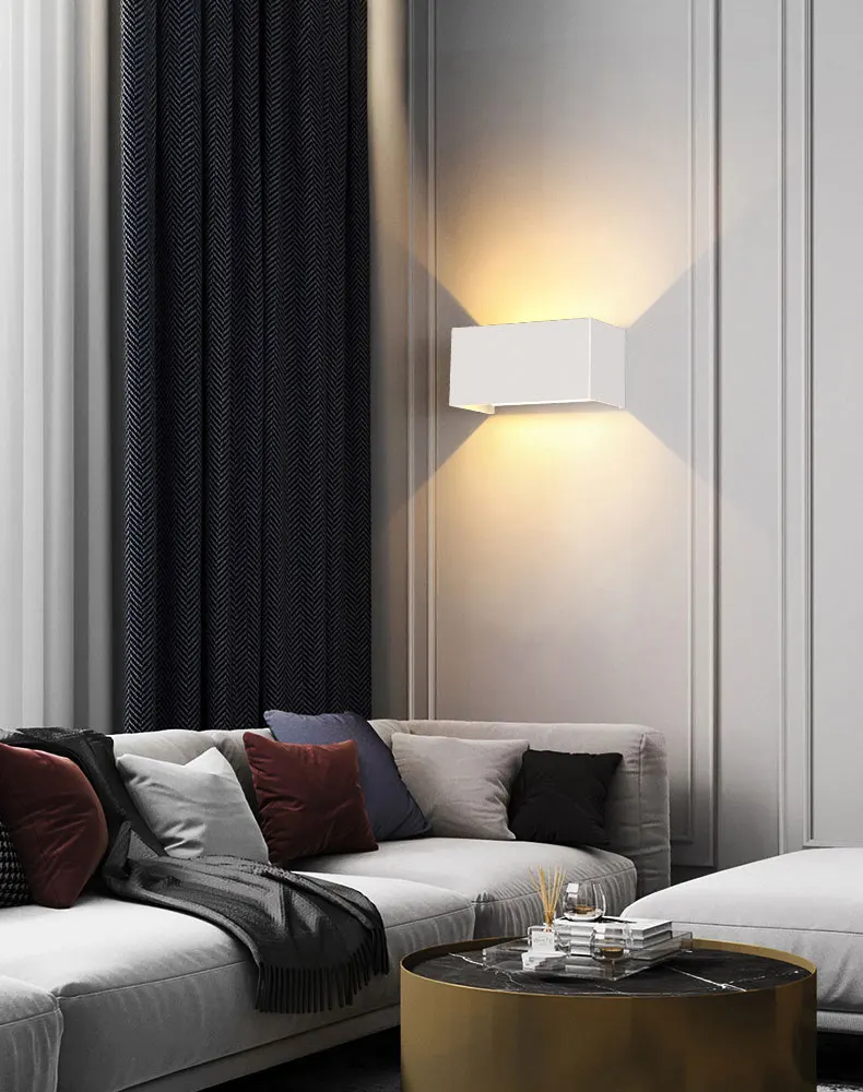 Outdoor wall lamp waterproof modern minimalist led dimming upper and lower double outdoor stairs aisle balcony