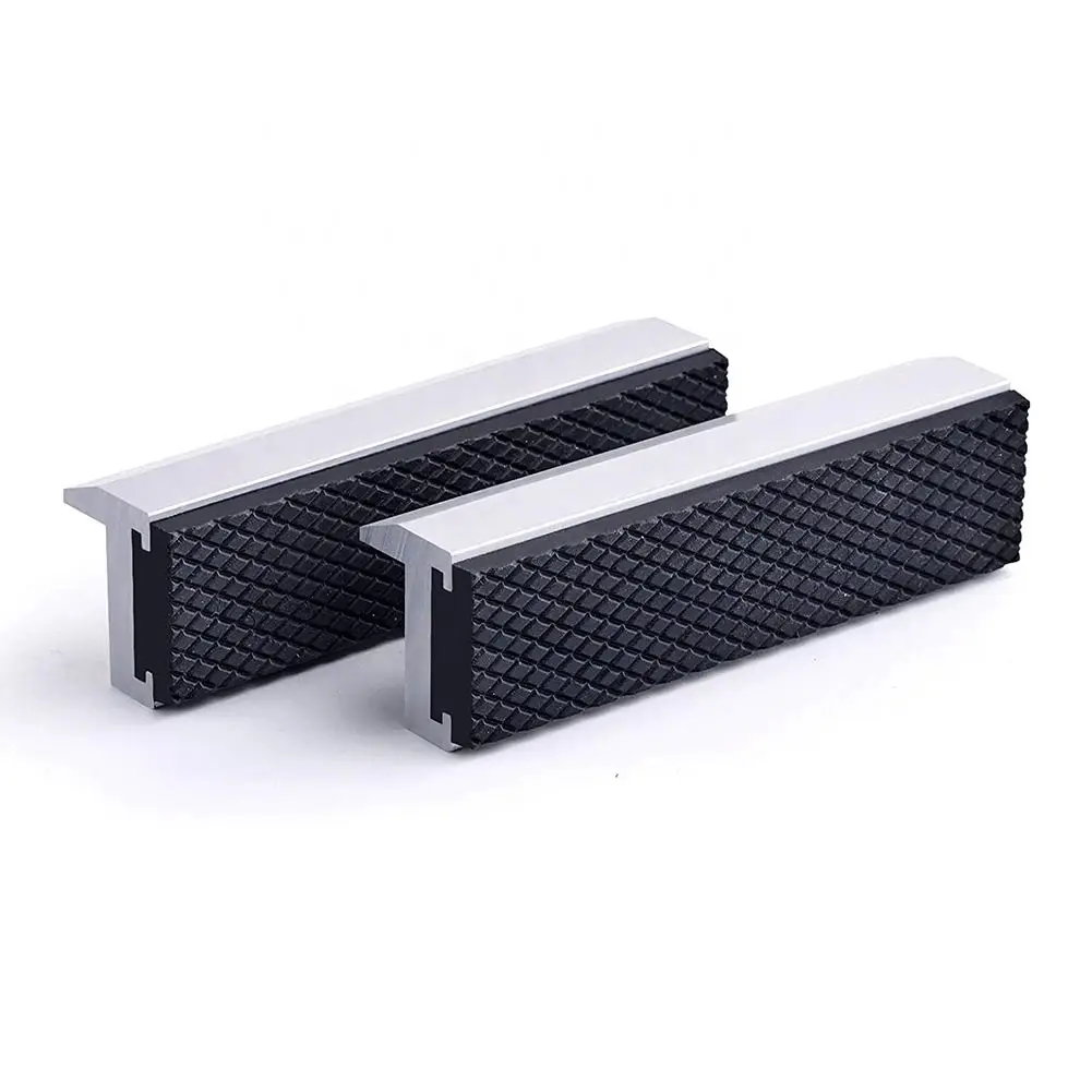 4/5/6 Inch Vise Jaws Universal Soft Vice Jaws Pads Covers Multi-Purpose Protector for Any Metal Vice 2 Pcs Silver