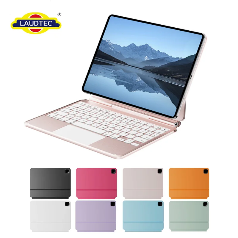 Aluminum Alloy Magic Keyboard Wireless Keyboard Case With 7 Color RGB Backlit Large Touchpad for iPad Pro 11