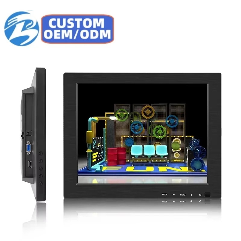 HD-MI/VGA付き液晶モニター10.4インチ1024*768画面解像度プラスチック