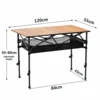 120 Yellow Adjustable Folding Table with Mesh Cover