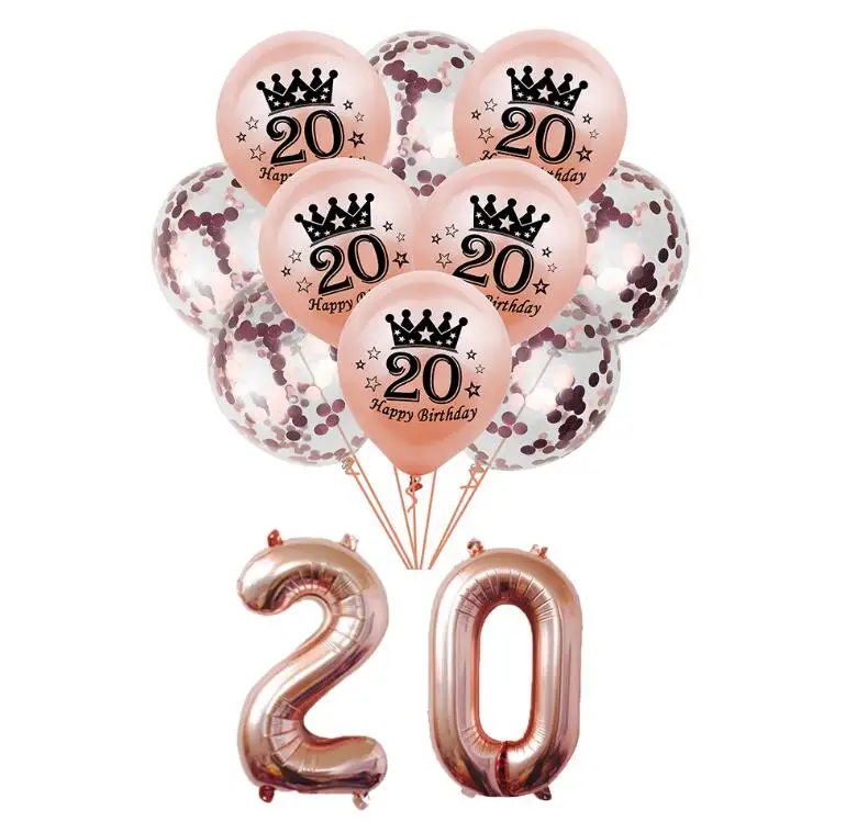 SPECOOL Palloncini Compleanno Oro Rosa,con Baby Photo Rosa Happy Birth