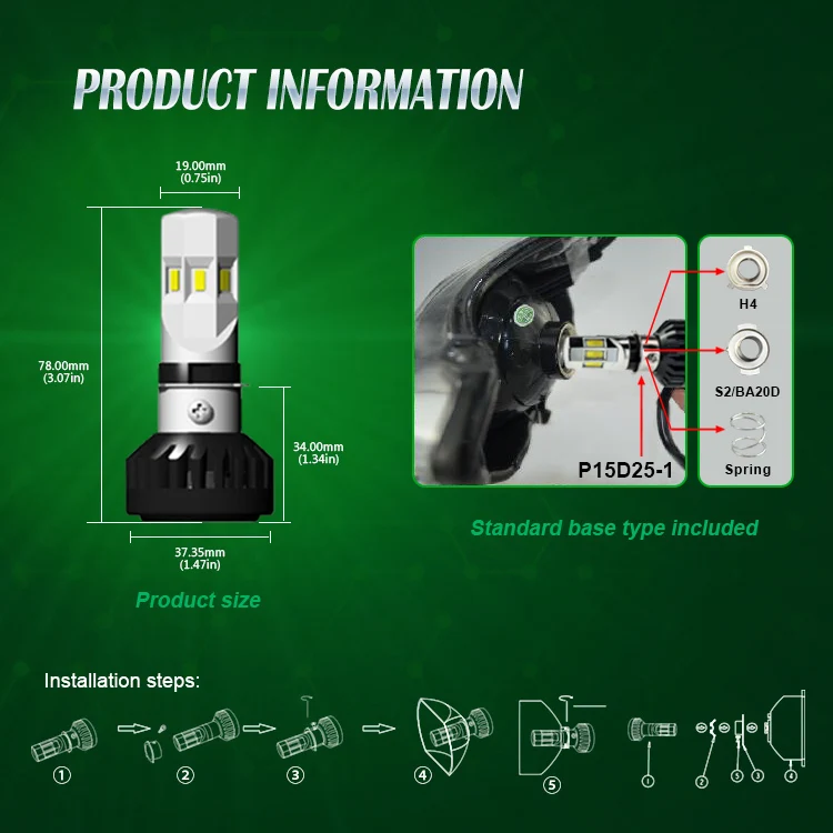 Супер яркость 6 боковой светящийся 360 градусов всенаправленный светящийся мотоциклетный светодиодный фонарь h4 ba20d S2 h6 p15d