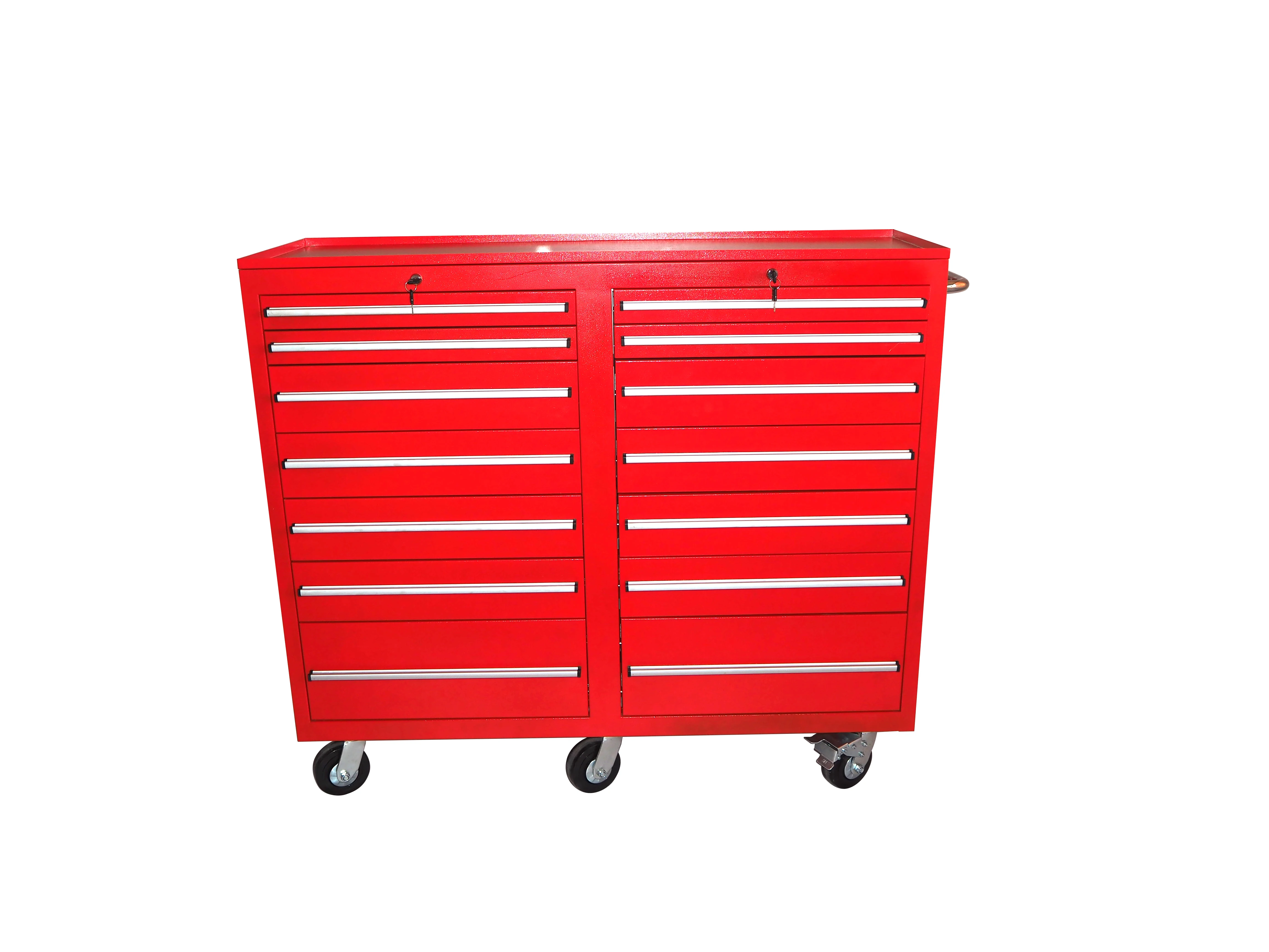 Customized 56 Inch Metal Red Rolling Tool Chest Cabinet with 14 Drawers details