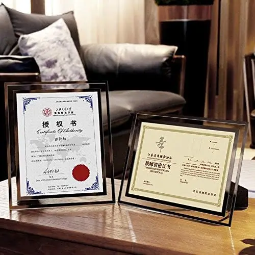Custom Photo Frame Silver Picture Frame Glass Display Glass Photo Frame Crystal Photo Frame Customized Packing
