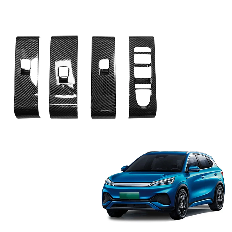 Car Interior Decoration Accessories LHD Window Glasses Lift Button Panel Armrest Window Rises Cover For BYD ATTO 3 Yuan Plus