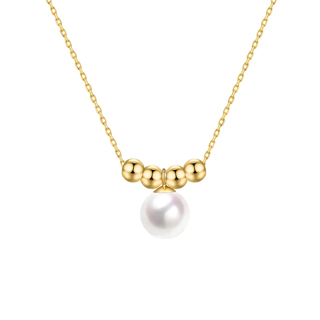 18k Pure Yellow Gold Beads Pearl 