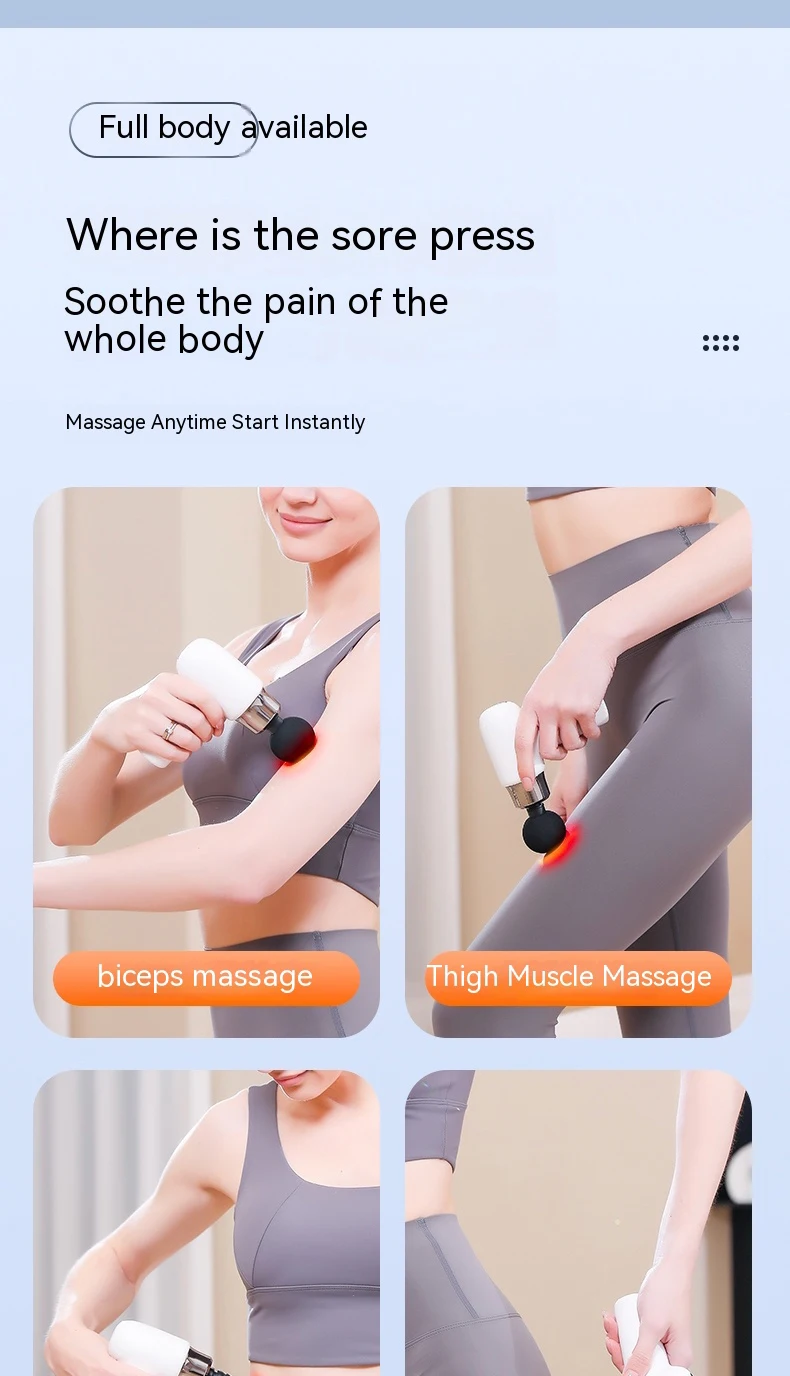 Mini Wireless Massage Gun Fascial Muscle Massager  Fascia Gun
