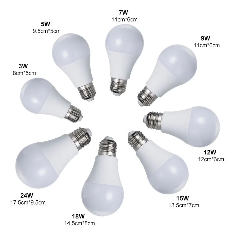 E27 B22 Uncompleted Product Cheap LED Light Bulb Parts Plastic Spare Part SKD CKD LED Bulb Raw Material Led Bulb Skd
