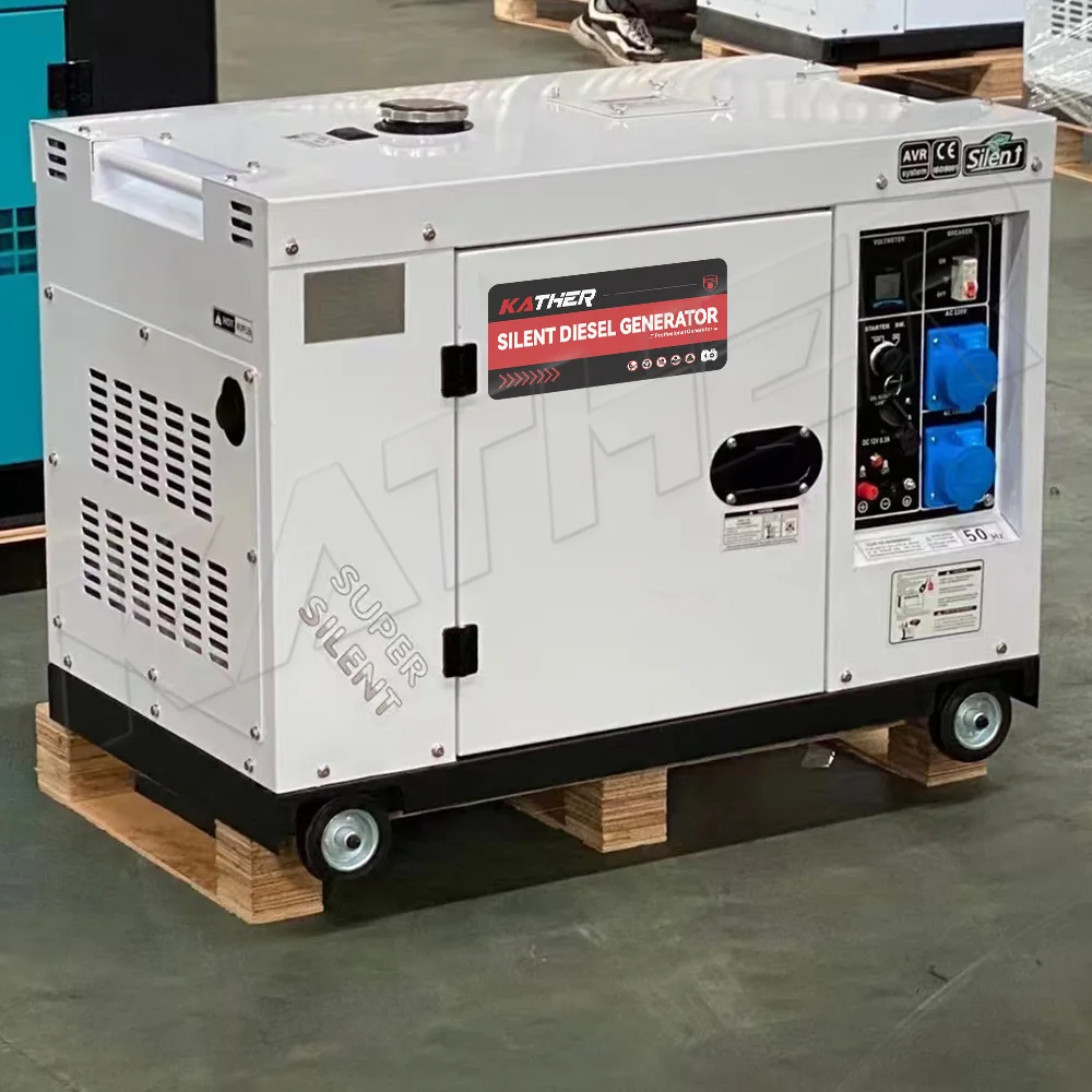 سی ای سرٹیفیکیٹ شدہ شور سے پاک ڈیزل جنریٹر 8kva 10kva 12kva 15kva ایئر کولڈ سائلنٹ ڈیزل جنریٹر پاور پلانٹ سستی قیمت