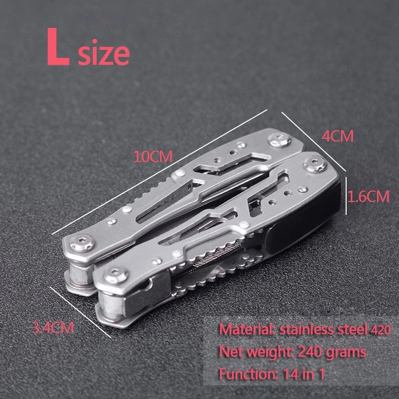 Multifunction Stainless Steel Multi-tool Pocket Knife Pliers Folding Pliers Portable Folding Pliers