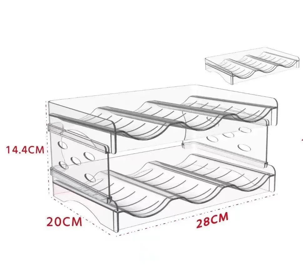 Clear Folding Plastic 3 Bottle Bottle Holder For Beer Wine