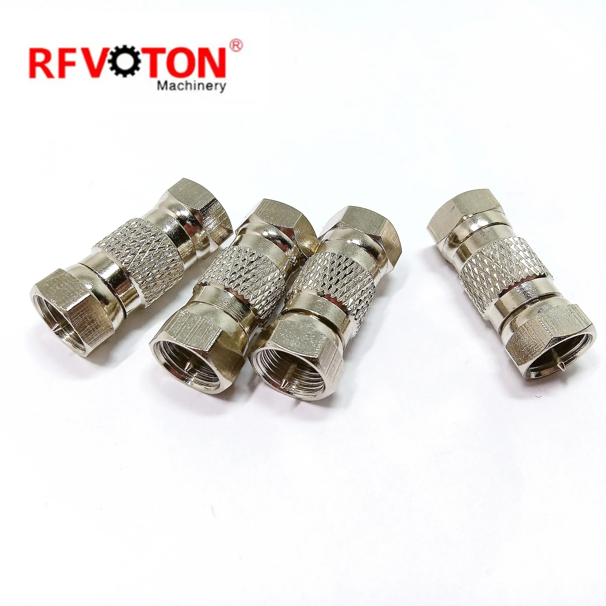 Wholesale F Male to Male Coax Connector 75 Ohm F Type RG6 Coaxial Cable Adapter Cable Extension Coupler for TV Antenna supplier