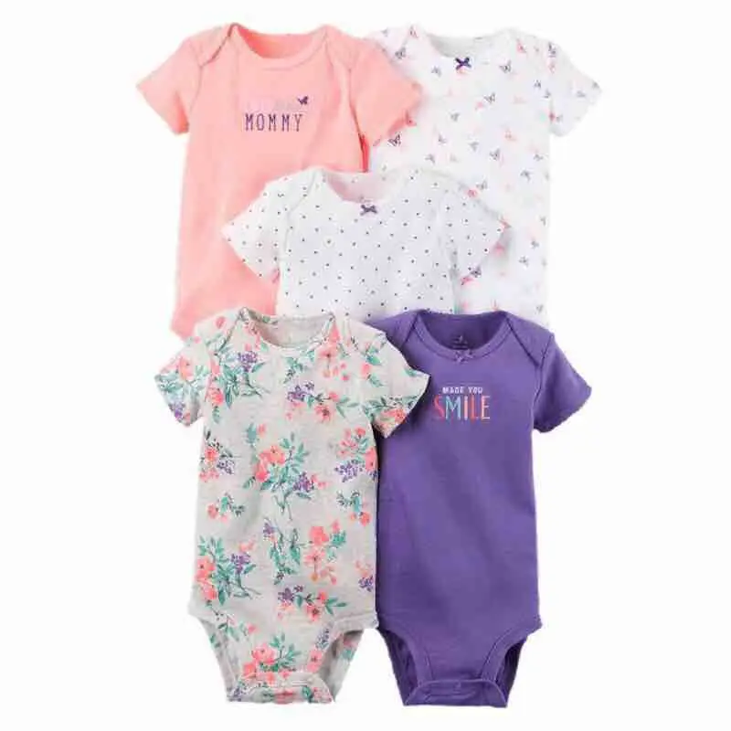 Летнее Детское боди с коротким рукавом оптом Комбинезоны для младенцев