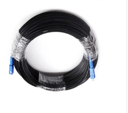 Fiber Optic Patch Cord with Flat or Round Outdoor Drop Cable Suitable for FTTH LC/SC apc upc with different cores