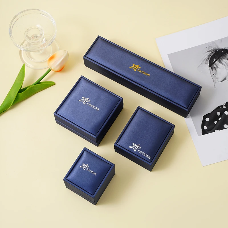 product modern luxury jewelry packaging box pu leather square buckle closure custom size for rings earrings necklaces watches wholesale-4
