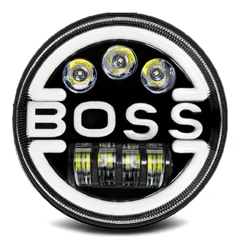 1Pcs BOSS Design 7 inch LED Motorcycle Headlight with Turn Signal Fit for Street Glide Road King Electra Glide Fat Boy Heritage
