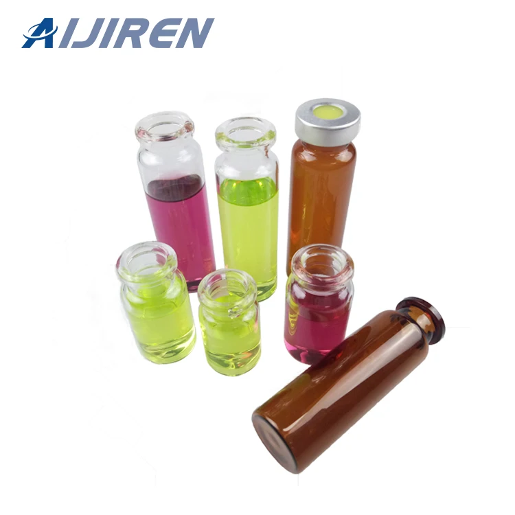 Aijiren 10ml Lab Crimp Top Flat Bottom clear GC Headspace Glass Vials with Aluminum Caps Silicone Septa