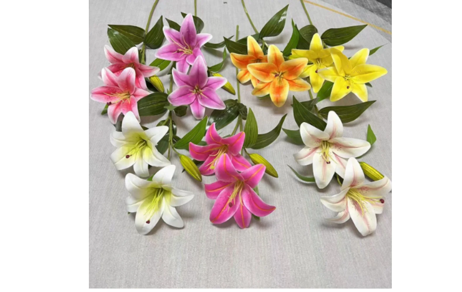 Afl 2heads Lily Artificial Flower For Decoration Wedding Decorative
