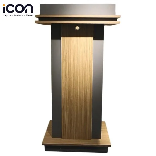 Modern wood lectern podium