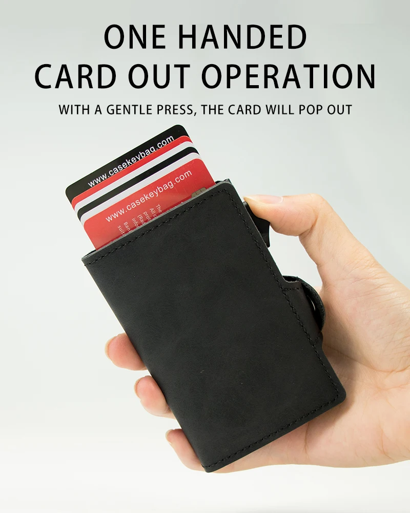 Casekey Ultra Thin Mini Leather Cardholder Men Wallet Tarjetero Para ...