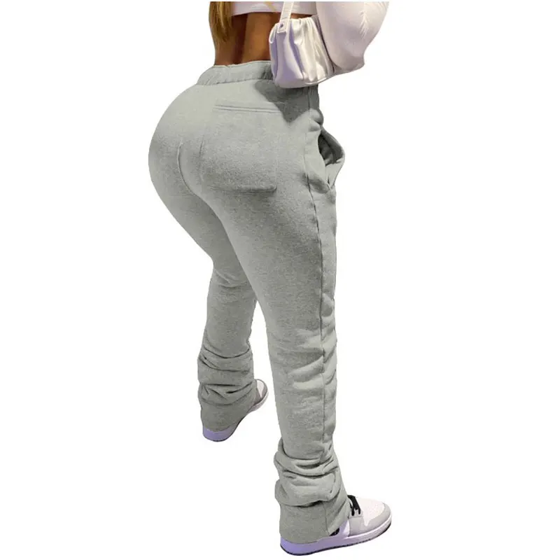 Fleece Sweatpants Stacked Joggers Womens Women Winter Fall Clothes