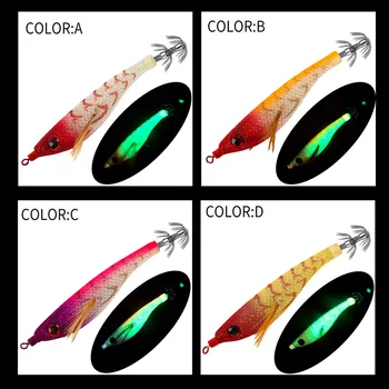 CHEERY Floating ABS Luminous Squid Jig Lure Midwater Baits Sea Fishing Saltwater Fish Target Species Shrimp Jigging Octopus – Metal Jig – view 4