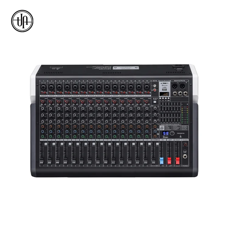CHORDIO CTX-12 12 Channel Professional Sound Equipment DJ Controller Audio Console Mixer 99 DSP Power Amplifier 8ohm for Stage