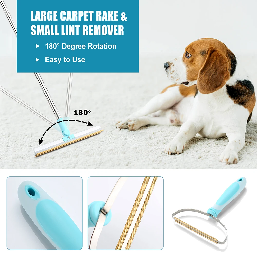 Household Cleaning Tools Carpet Rake Adjustable Long Handle Cat Dog ...