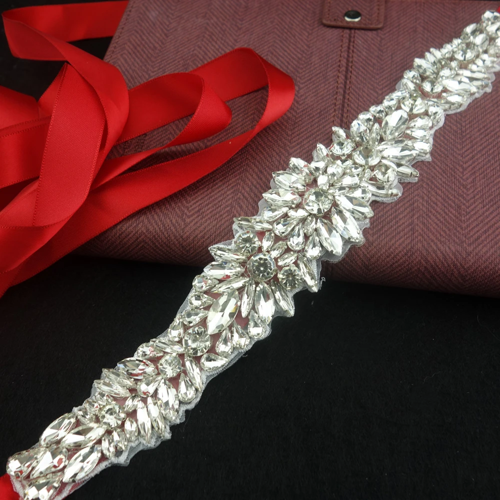 silver beaded belt for dress Wedding Accessories