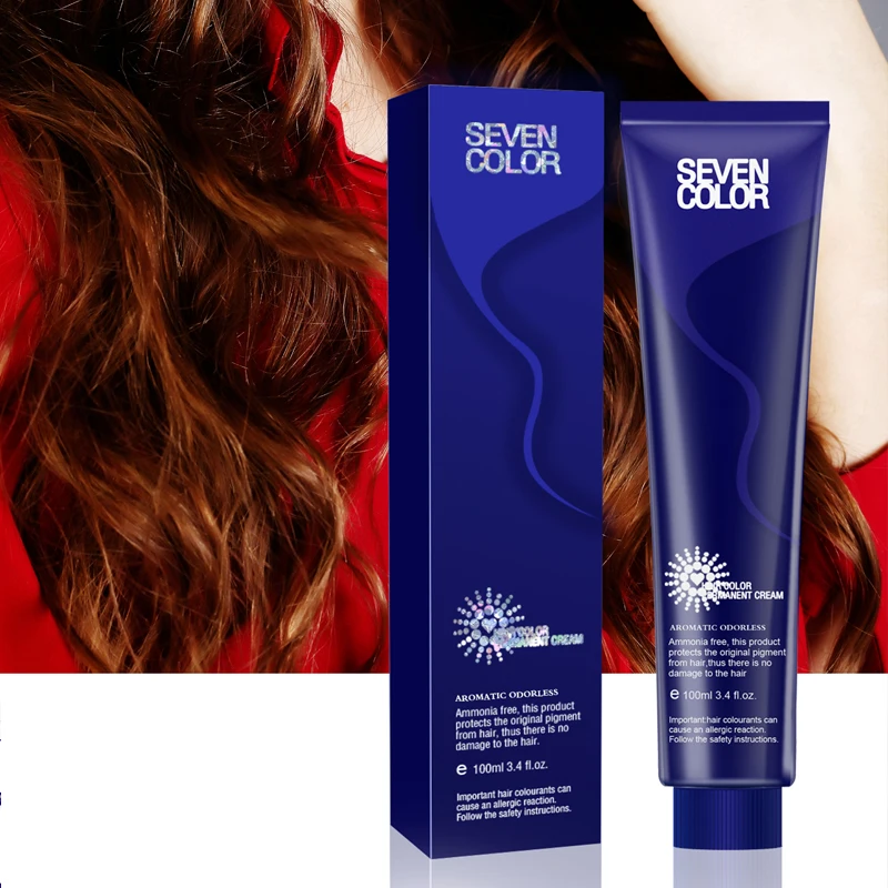 SEVEN COLOR Professional Hair Color Cream - Low Ammonia, Permanent