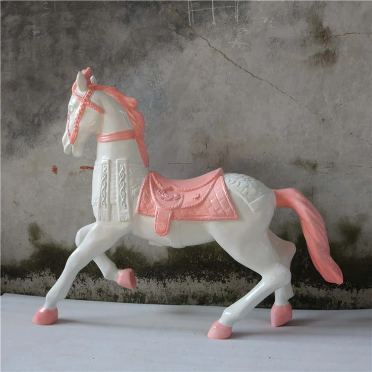 Life Size Carousel Horse Model Carousel Horse Fiberglass Prop for Shopping Mall Window Display