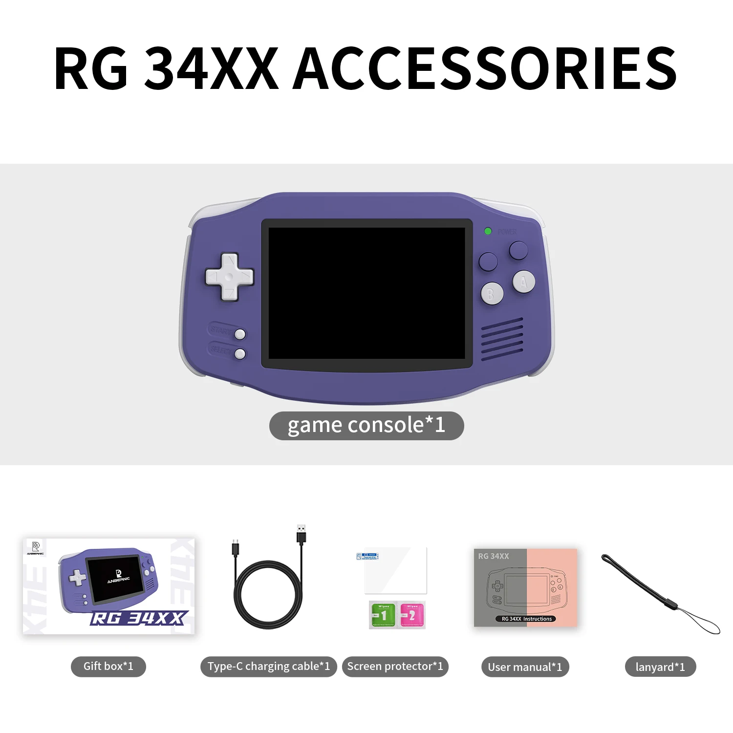 Anbernic RG 34XX Retro Handheld Game Console - Linux System