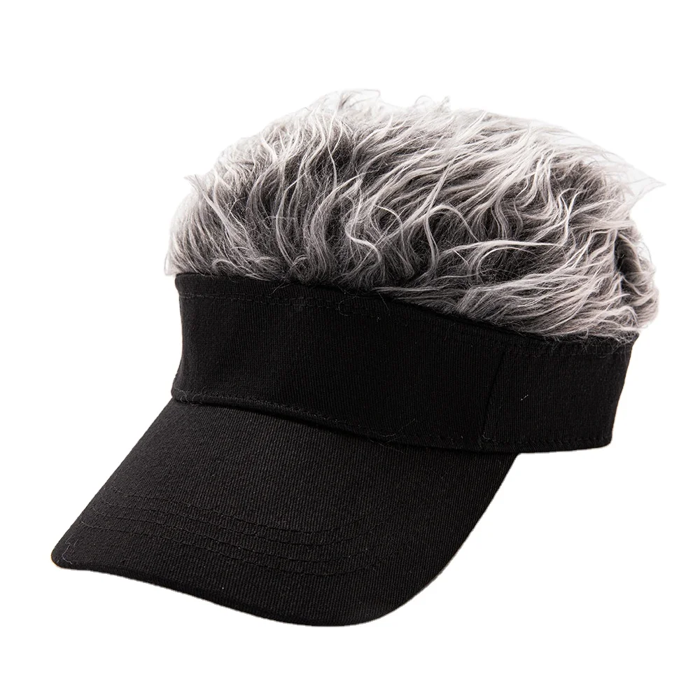 Novelty Hair Hats Baseball Hat Wig Cap for Men's Spiked Funny Visors  Adjustable Peaked Baseball Caps Wig Cap