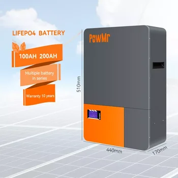 Powmr 100ah 200ah 48v5kw 10kw Lifep04 Lithium Ion Battery For Household ...