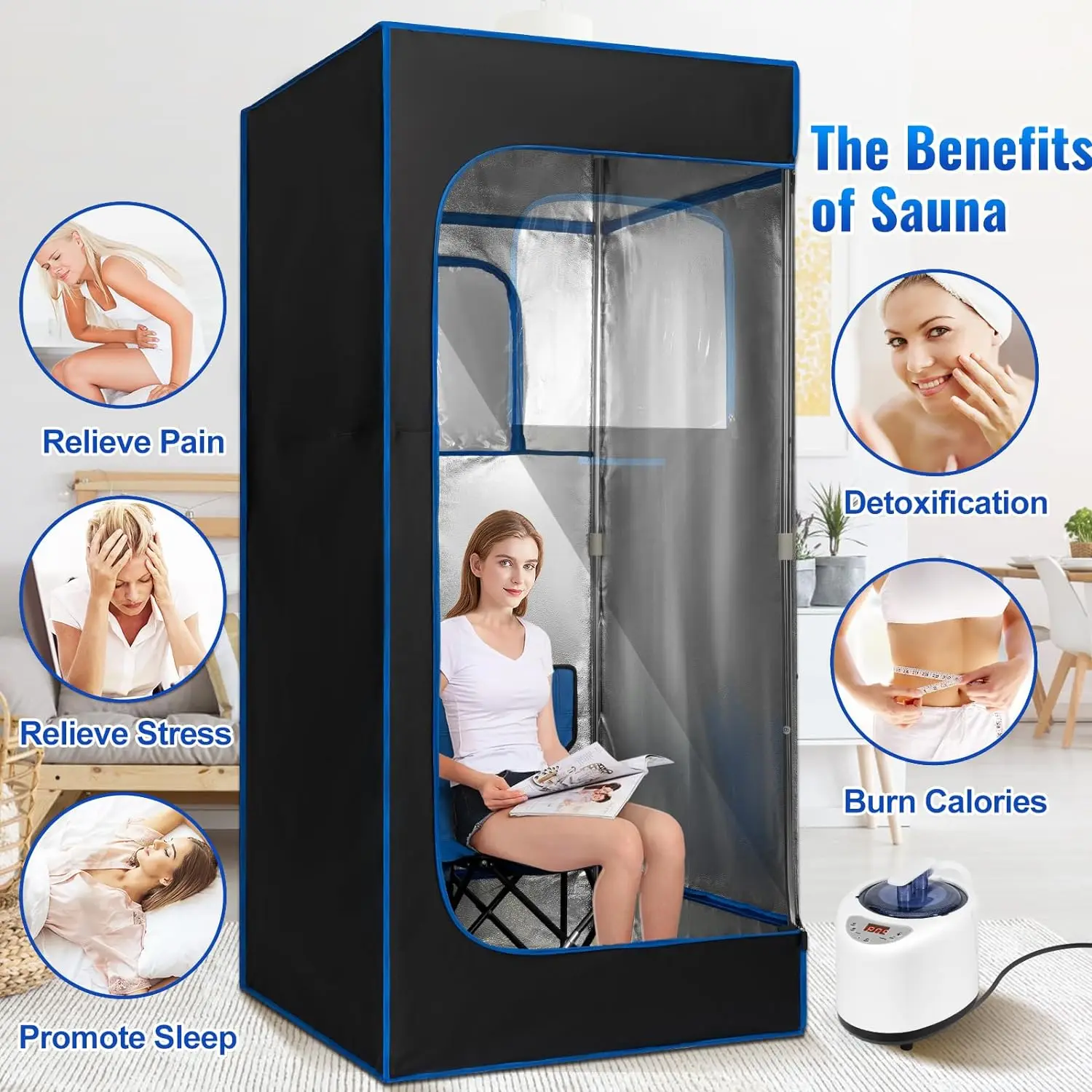 Home Use Beauty Equipment Spa Portable Steam Sauna Tent Full Size