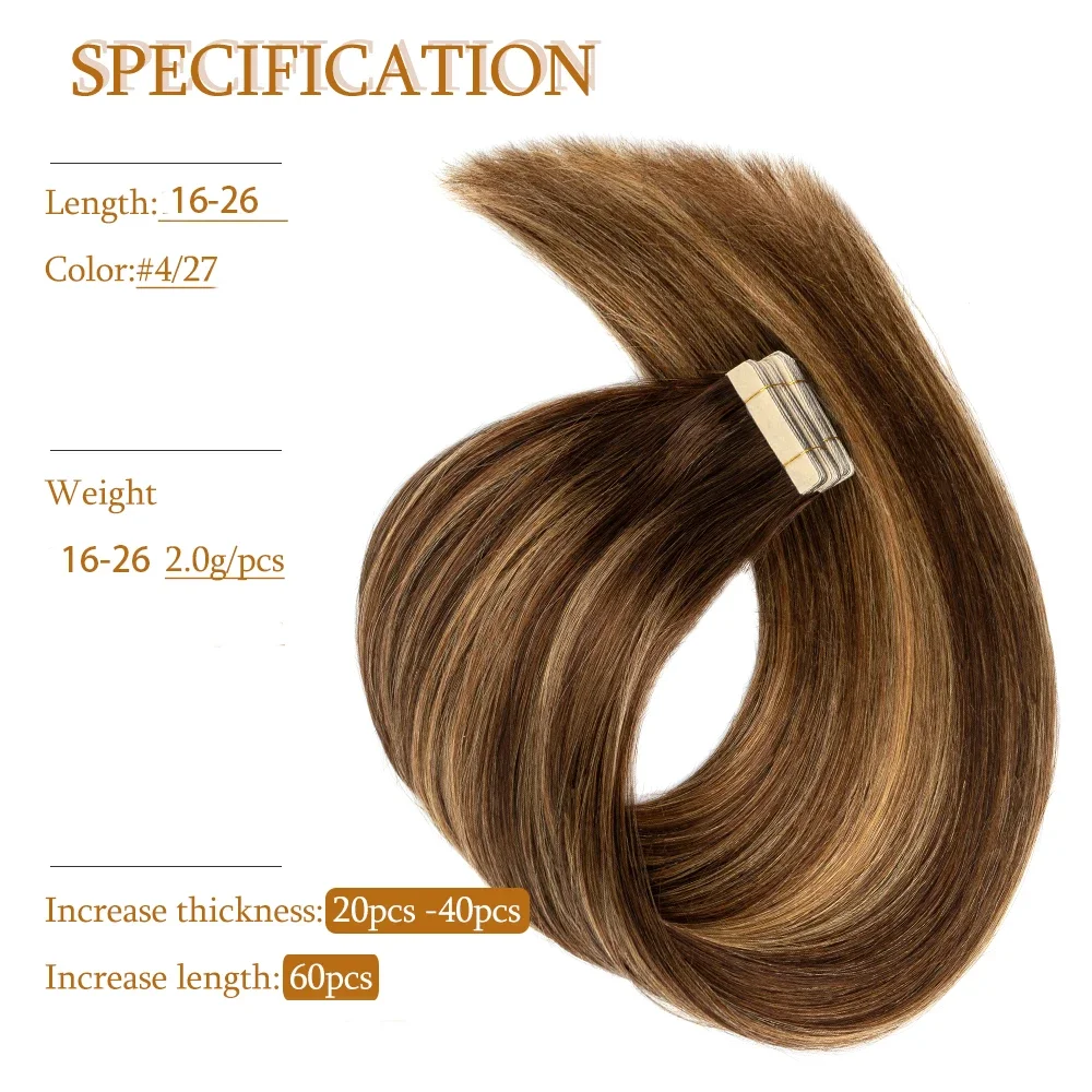 100% Remy Echthaar Tape In Haarverlängerungen Straight Skin Weft Unsichtbar Nahtlos Omber 4 27 16 26 Zoll Für Salon Hohe Qualität_voghion.com