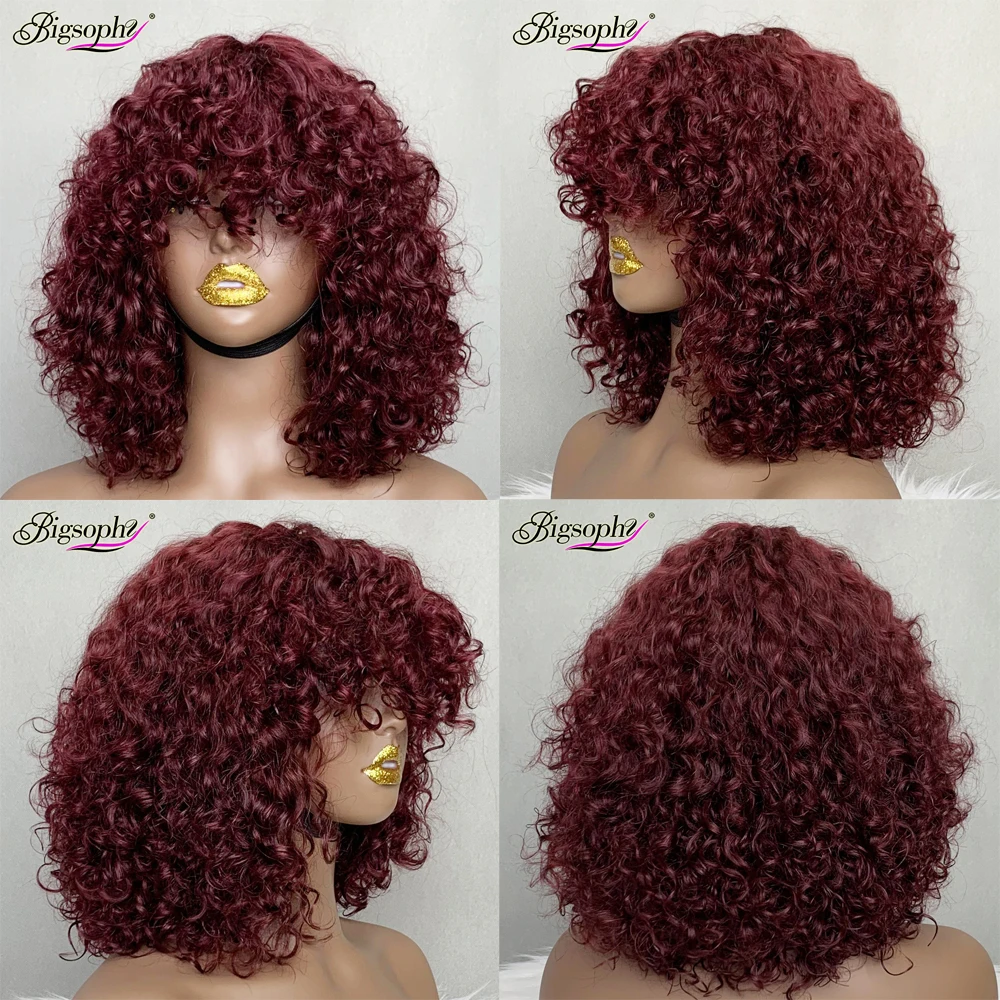 Popular Curly Fringe Wigs Factory Super Double Drawn Quality Luxury ...