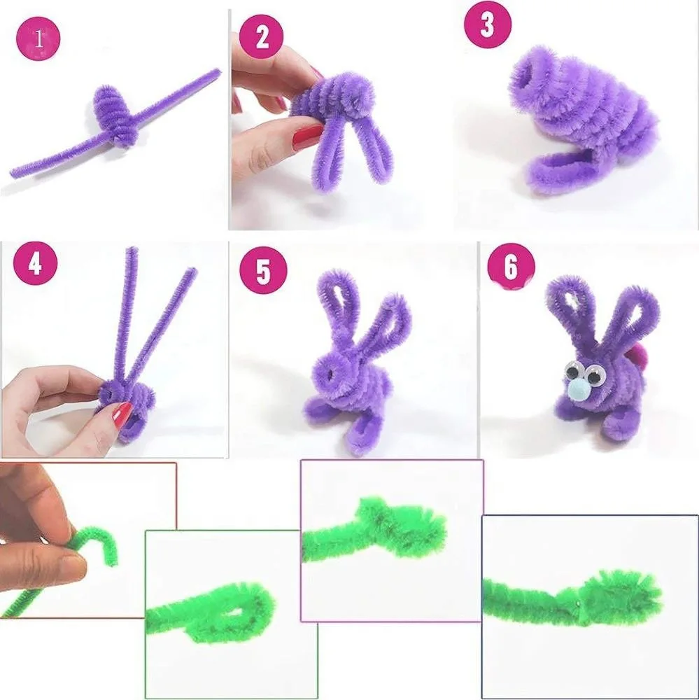 Wholesale Colorful Chenilles Stems Pipe Chenille Crafts Pipe Cleaners ...