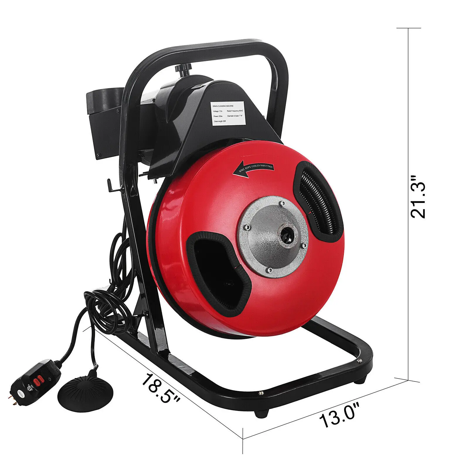 New E-Work D-50F Portable Electric Drain Pipe Cleaning Machine ...