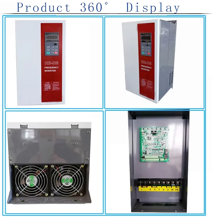 High Performance 380V Input VFD Frequency Converter 1.5KW/2.2KW Three ...